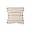 Housse de coussin en Coton Ivoire et ocre 40x40 cm