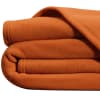 Couverture tempérée 220x240 orange cuivré en polyester