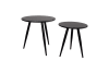 Set di 2 tavolini in legno nero