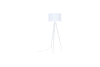 Lámpara de pie de metal blanco