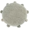 Cuscino Rotondo Creative Co-Op In Cotone Con Ricamo Fiocco Di Neve E Perline, Diametro 40,6 Cm, Multicolore Invernale