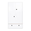 Armoire 2 portes façade tiroir blanc