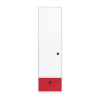 Armoire 1 porte façade tiroir rouge
