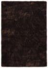 Tapis brilliant shaggy - à longs poils - épais - Chocolat 50x80