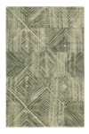 Tapis plat vintage design graphique tons de vert 120x170