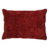 Housse de coussin rouge en coton-40x60 cm avec motif fleuri
