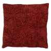 Coussin - rouge en coton 45x45 cm avec motif fleuri