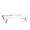 Sommier gigogne avec façade 2 mains bois massif blanc 90x190 cm