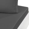 Drap housse uni en satin de coton Anthracite 160x200 cm