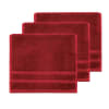 Lot de 3 serviettes invité 600 g/m² cardinal 30x50 cm