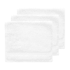 Lot de 3 serviettes invité 550 g/m² blanc 30x50 cm