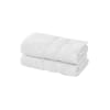 2 serviettes invité en coton bio Blanc 30x50 cm