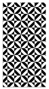 Alfombra vinílica geometría negro 80x150 cm
