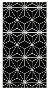Alfombra vinílica líneas estrellas negro 80x150 cm