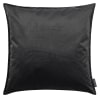 Housse de coussin velours avec volant piqué anthracite 60x60