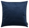 Housse de coussin velours avec volant piqué bleu marine 60x60