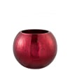 Portavelas bola agrietada cristal brillante rojo alt. 16 cm