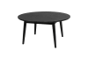 Table basse ronde en bois noir