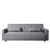 Canapé scandinave convertible 3 places en tissu gris