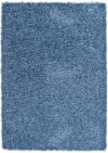 Alfombra tipo shaggy lisa en azul 100x150 cm