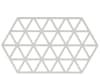 Dessous de plat design en silicone beige gris 24x14cm
