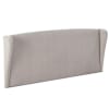 Cabecero tapizado orejero 140x60 cm color gris, para cama de 135 cm