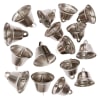 16 campanas pequeñas de metal plateado