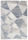 Tappeto salotto grigio azzurro geometrico astratto 300x400