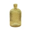 Vase bouteille en verre recyclé  miel 22 cm