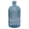 Vase bouteille en verre recyclé bleu jean's 28 cm