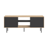 Mueble de tv efecto madera roble natural y negro