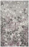 Tapis de salon interieur en gris clair & violet, 91 x 152 cm