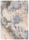 Tappeto salotto grigio scuro azzurro astratto shaggy 80x150