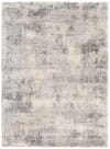 Alfombra de salón beige gris rayas shaggy 200 x 300 cm