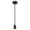 Lámpara de techo negro de metal con altura ajustable hasta 150 cm