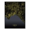 Affiche Naples Carte Nuit 40x50