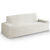Funda de sofá bielástica de terciopelo marfil 225 - 270