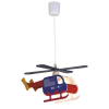 Lámpara de techo infantil azul con forma de helicóptero