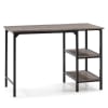 Mesa de escritorio de estilo industrial negra 110x55x76 cm