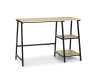 Mesa de escritorio negra de estilo industrial 105 x 47 x 75 cm