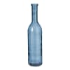 Vaso bottiglia in vetro riciclato blu alt.75