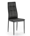 Set de 4 sillas comedor tapizadas negro, 42 x 51 x x 97 cm