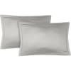 Fundas de almohada (x2) satén de algodón 50x70 gris medio