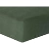 Drap housse lin lavé vert sauge 160x200x30