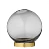 Vase globe verre et laiton mini D10cm