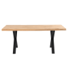 Mesa de comedor 200 tapa madera roble y patas negro