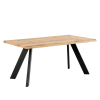 Mesa de comedor 140 tapa madera y patas negro