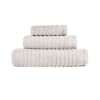 Set de tres toallas de baño (30x50+50x100+70x140) piedra