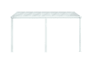 Pergola, Aluminium und Polycarbonat, 435x300 cm, weiß
