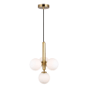 Lámpara de techo con 4 bolas de vidrio blanco